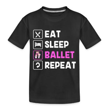 Danseuse de ballet - T-shirt bio Premium Enfant - noir - Devant