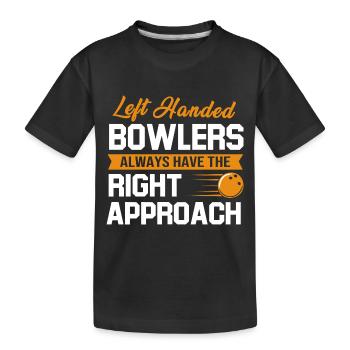Bowlen Bowler Bowling Kegel Bowlingkugel - Kinder Premium Bio T-Shirt - Schwarz - Vorne