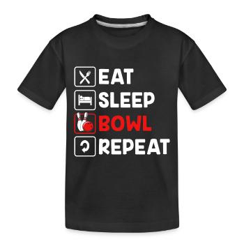 Bowlen Bowler Bowling Kegel Bowlingkugel - Kinder Premium Bio T-Shirt - Schwarz - Vorne