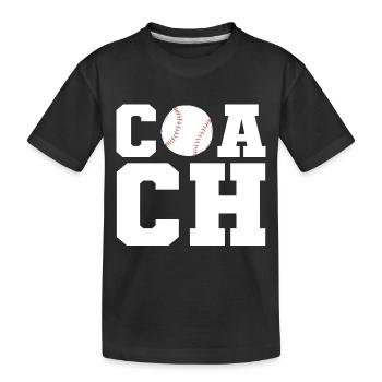 Softball Joueur Softball Entraîneur - T-shirt bio Premium Enfant - noir - Devant