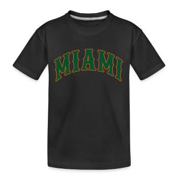 Miami - Kids' Premium Organic T-Shirt - black - Front
