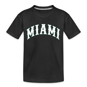 Miami - Kids' Premium Organic T-Shirt - black - Front