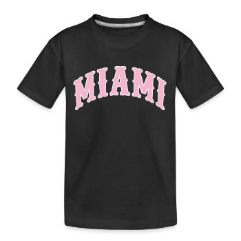 Miami - Kinder Premium Bio T-Shirt - Schwarz - Vorne