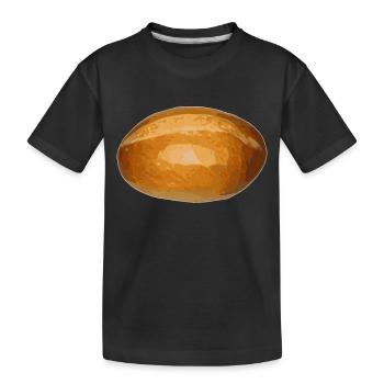 brot broetchen crossaint baecker baguette bread bu - Kinder Premium Bio T-Shirt - Schwarz - Vorne