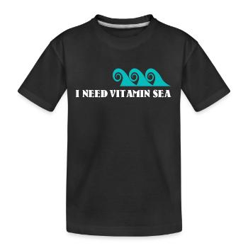 Vitamin Sea - Vitamin C / Gift idea - Kids' Premium Organic T-Shirt - black - Front