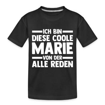 Marie - Kinder Premium Bio T-Shirt - Schwarz - Vorne