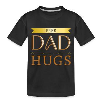 Free Dad Hugs - Kids' Premium Organic T-Shirt - black - Front