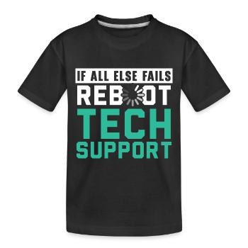 Je suis le support technique non rémunéré de mon F - T-shirt bio Premium Enfant - noir - Devant