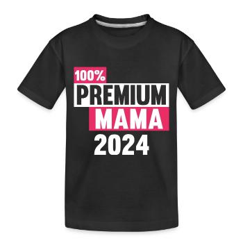 Werdende Mama 2024 - Kinder Premium Bio T-Shirt - Schwarz - Vorne