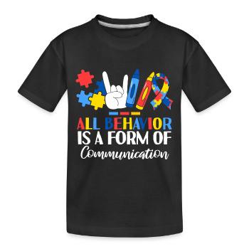 Tout comportement est une forme de communication ABA - T-shirt bio Premium Enfant - noir - Devant