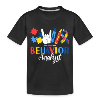 Thérapeute ABA agréé par l’analyste du comportement - T-shirt bio Premium Enfant - noir - Devant