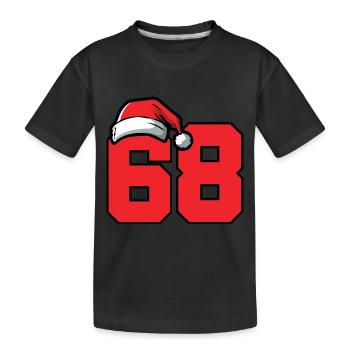 68 Zahl Weihnachten - Kinder Premium Bio T-Shirt - Schwarz - Vorne