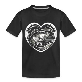 Poisson bar - T-shirt bio Premium Enfant - noir - Devant