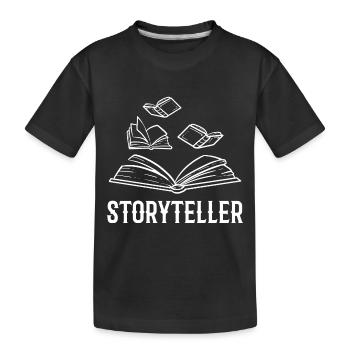 Autor - Kinder Premium Bio T-Shirt - Schwarz - Vorne