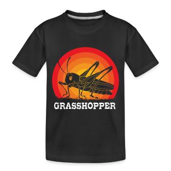 Grasshopper grasshopper - Kids' Premium Organic T-Shirt - black - Front