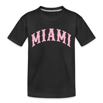 Miami - Kids' Premium Organic T-Shirt - black - Front