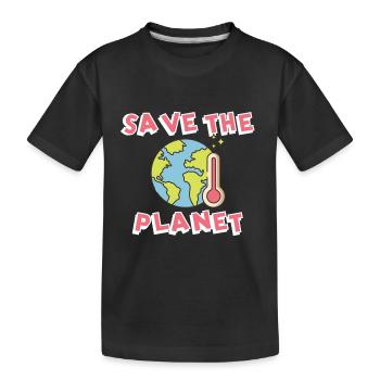 Changement climatique Protection du climat - T-shirt bio Premium Enfant - noir - Devant