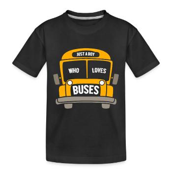 Chauffeur d’autobus scolaire Autobus scolaire - T-shirt bio Premium Enfant - noir - Devant