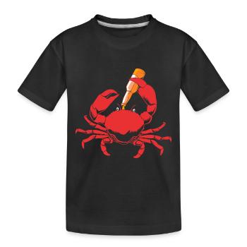 Krabbe - Kinder Premium Bio T-Shirt - Schwarz - Vorne