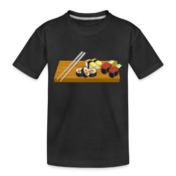 Sushi - Kinder Premium Bio T-Shirt - Schwarz - Vorne