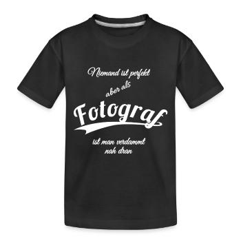 Fotograf - Kinder Premium Bio T-Shirt - Schwarz - Vorne