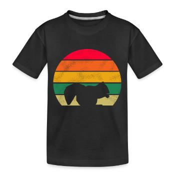 Forest Animal Forest Dweller Retro Squirrel - Kids' Premium Organic T-Shirt - black - Front