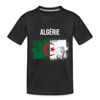 Algeria - Kids' Premium Organic T-Shirt - black - Front