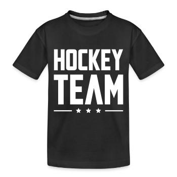 Hockey Team - Kids' Premium Organic T-Shirt - black - Front