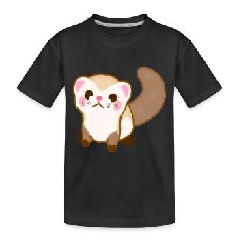 Frettchen - Kinder Premium Bio T-Shirt - Schwarz - Vorne