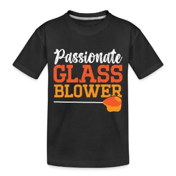 Souffleurs de verre passionnés Souffleurs de verre - T-shirt bio Premium Enfant - noir - Devant