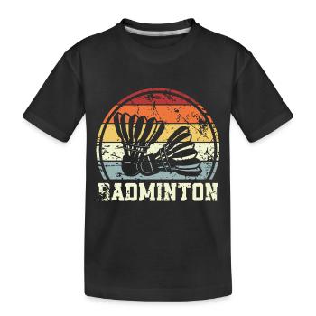 Badminton - T-shirt bio Premium Enfant - noir - Devant