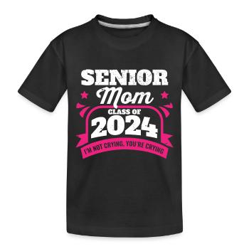 Senior Mom Class of 2024 Proud Mama Graduation - Kinder Premium Bio T-Shirt - Schwarz - Vorne