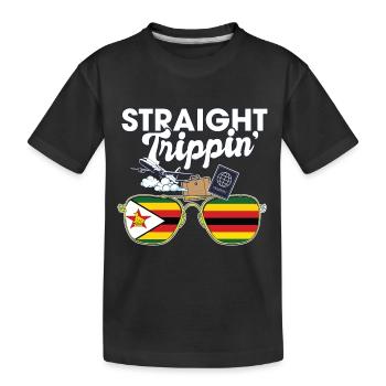 Straight Trippin' Zimbabwe Vacation Tour Travel - Kinder Premium Bio T-Shirt - Schwarz - Vorne