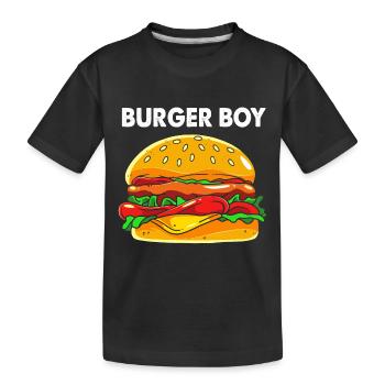 Cheeseburger Burger - Kinder Premium Bio T-Shirt - Schwarz - Vorne