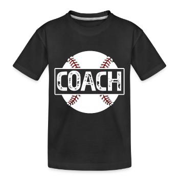 Baseball Coach - Kids' Premium Organic T-Shirt - black - Front