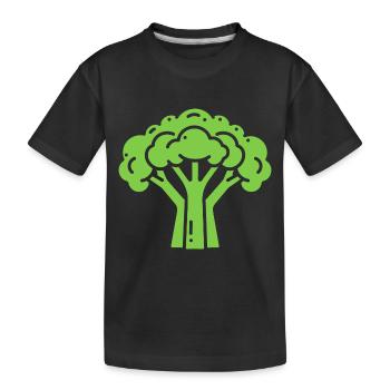 broccoli - Kids' Premium Organic T-Shirt - black - Front