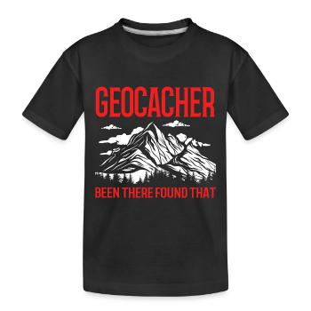Geocaching Geocache Geocacher - Kids' Premium Organic T-Shirt - black - Front