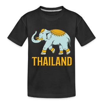 Thailand - Kinder Premium Bio T-Shirt - Schwarz - Vorne