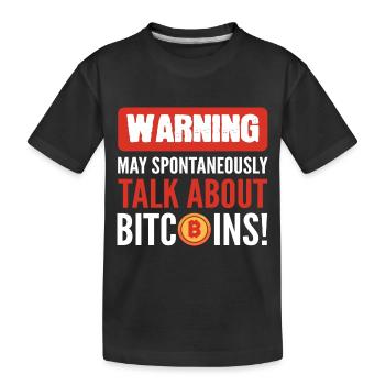 Le bitcoin - T-shirt bio Premium Enfant - noir - Devant