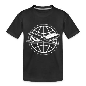 Contrôleur aérien - T-shirt bio Premium Enfant - noir - Devant