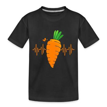 Carrot Vegetables - Kids' Premium Organic T-Shirt - black - Front