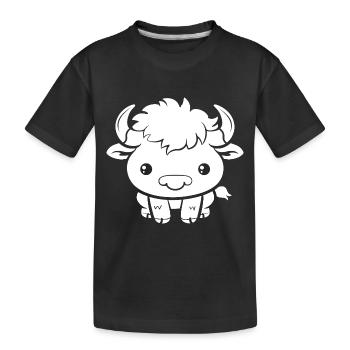 Buffalo - Kids' Premium Organic T-Shirt - black - Front