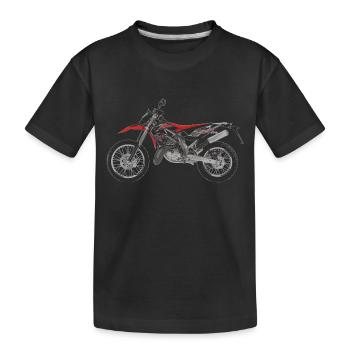 Motocross - Kinder Premium Bio T-Shirt - Schwarz - Vorne
