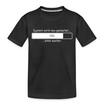 System Neustart - Kinder Premium Bio T-Shirt - Schwarz - Vorne