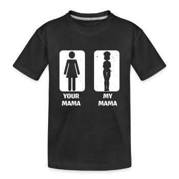 Your Mama My Mama Polizeibeamter Rechtsdurchsetzun - Kinder Premium Bio T-Shirt - Schwarz - Vorne