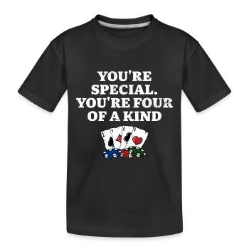 Vous êtes quatre joueurs de poker de dictons de poker - T-shirt bio Premium Enfant - noir - Devant