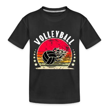 Volleyball - Kids' Premium Organic T-Shirt - black - Front