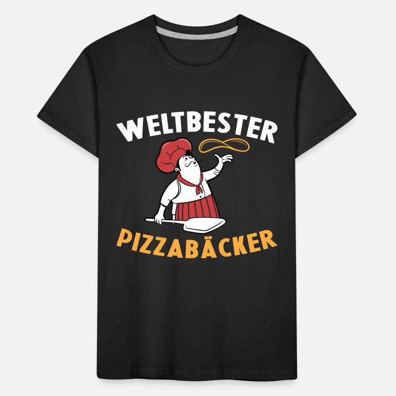 Weltbester Pizzabäcker Pizza Geschenkidee Kochen Kinder Premium Bio T-Shirt