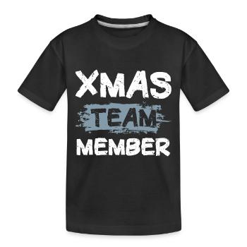 Xmas Team - Kinder Premium Bio T-Shirt - Schwarz - Vorne