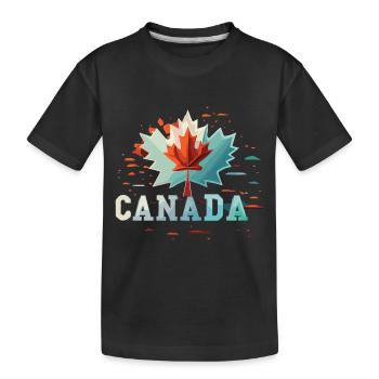 Canada in Red and White - Kinder Premium Bio T-Shirt - Schwarz - Vorne